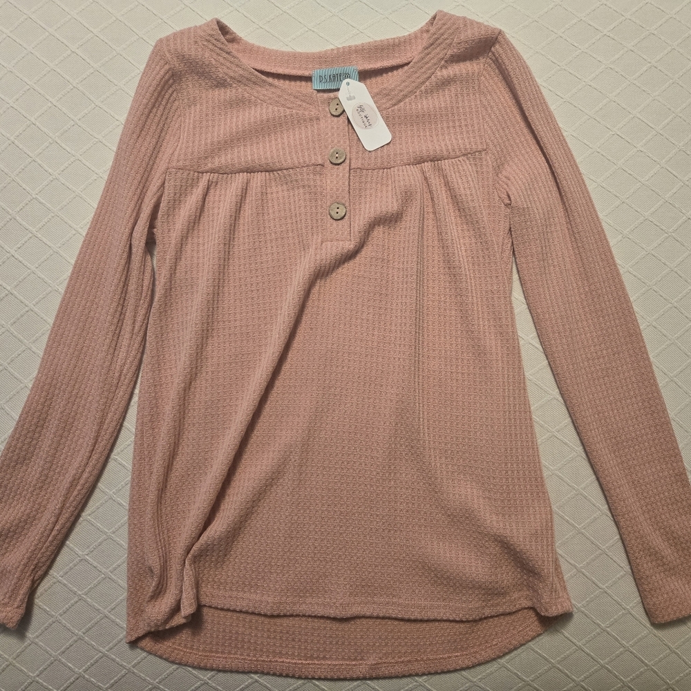 Pink Waffle Top - Picture 3 of 3